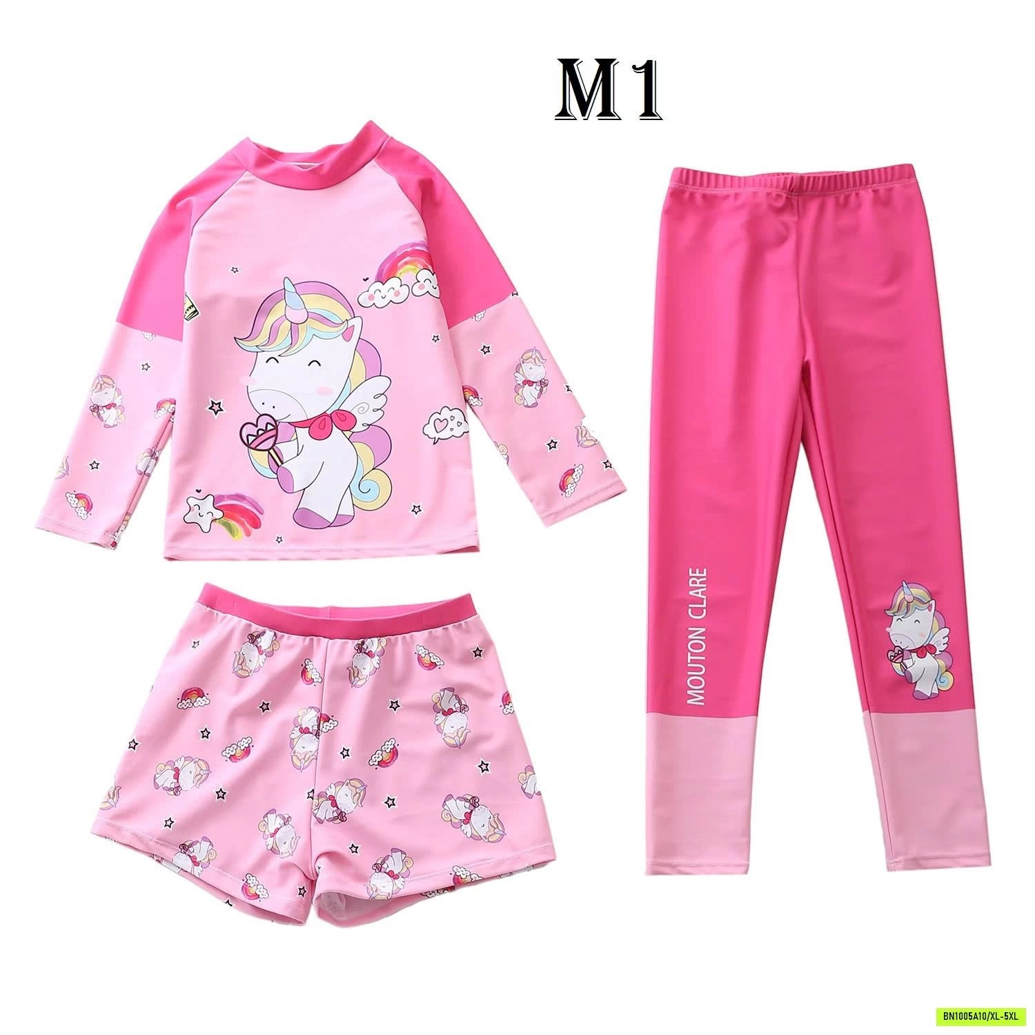 SET ĐỒ BƠI BÉ GÁI 3 CHI TIẾT