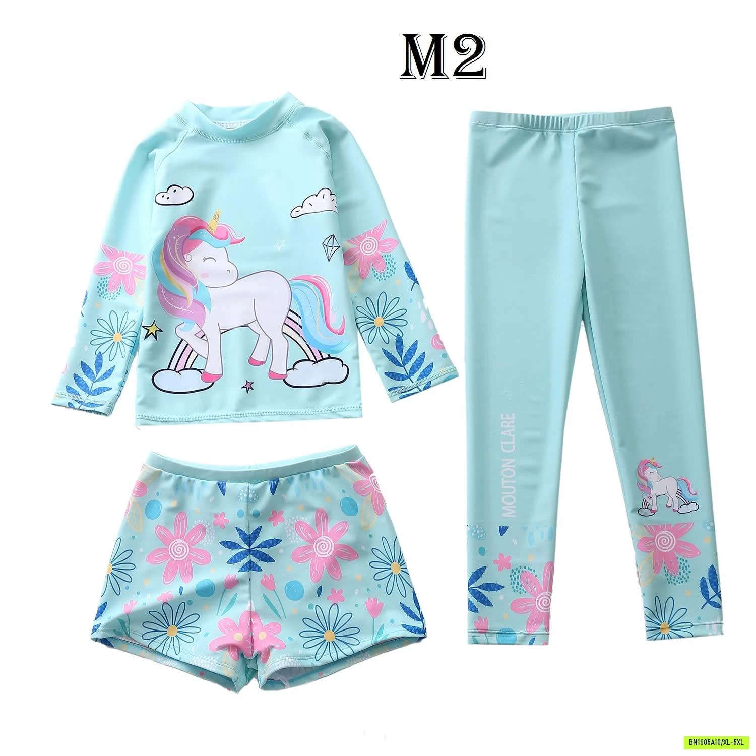 SET ĐỒ BƠI BÉ GÁI 3 CHI TIẾT