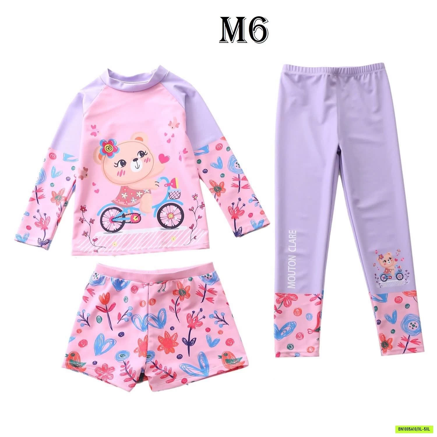 SET ĐỒ BƠI BÉ GÁI 3 CHI TIẾT