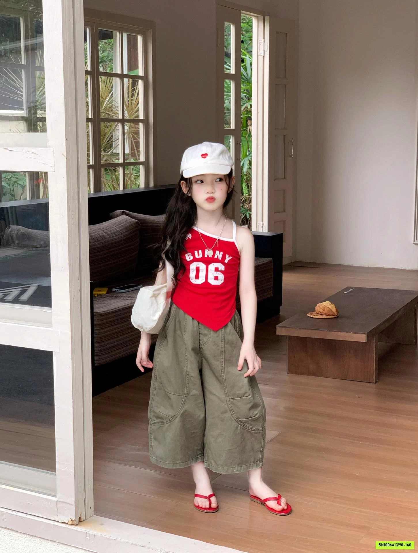 ÁO 2 DÂY ĐỎ MIX BAGGY RÊU
