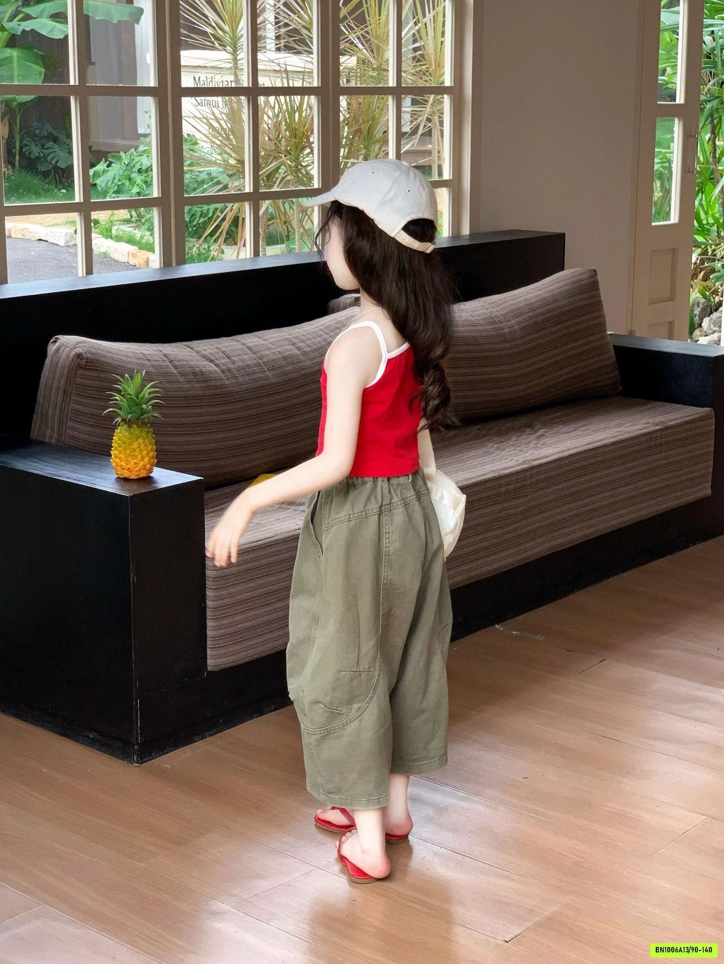 ÁO 2 DÂY ĐỎ MIX BAGGY RÊU