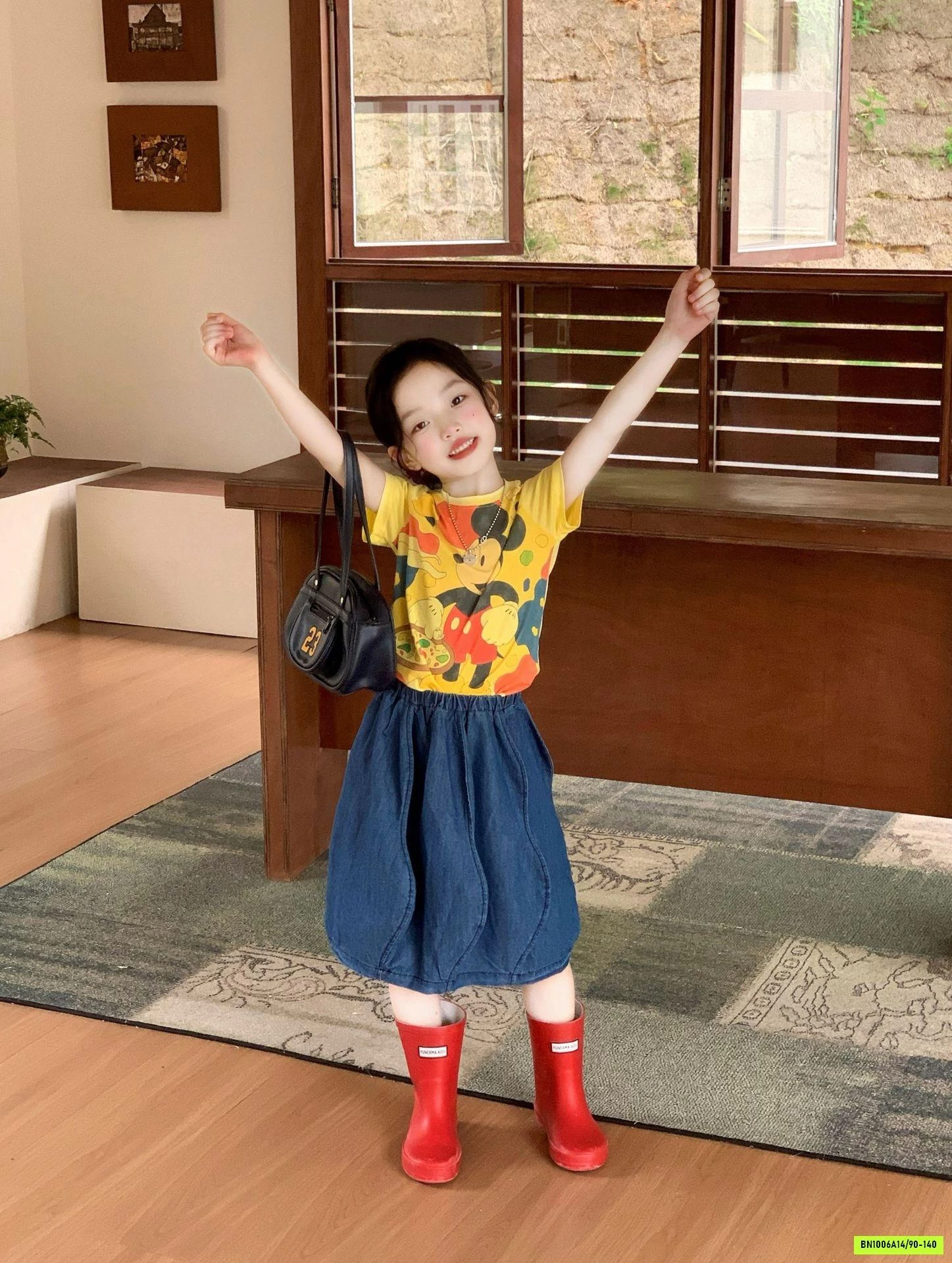 ÁO KITTY MIX CV JEANS BÍ