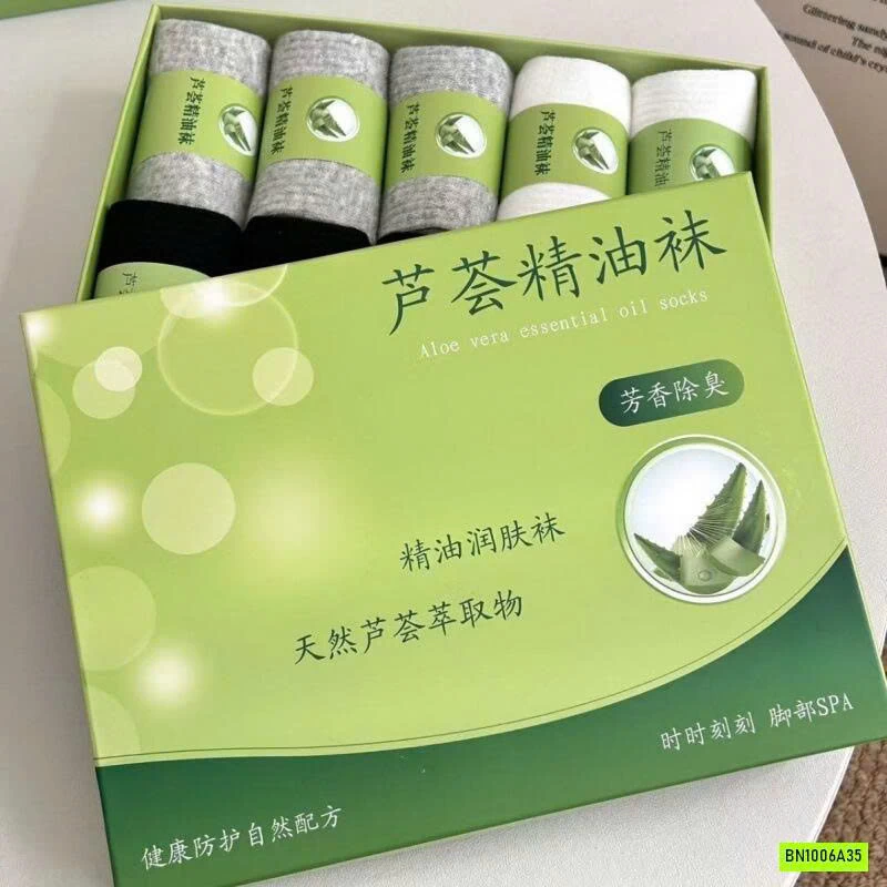 HỘP 10 ĐÔI TẤT KHỬ MÙI TINH DẦU LÔ HỘI