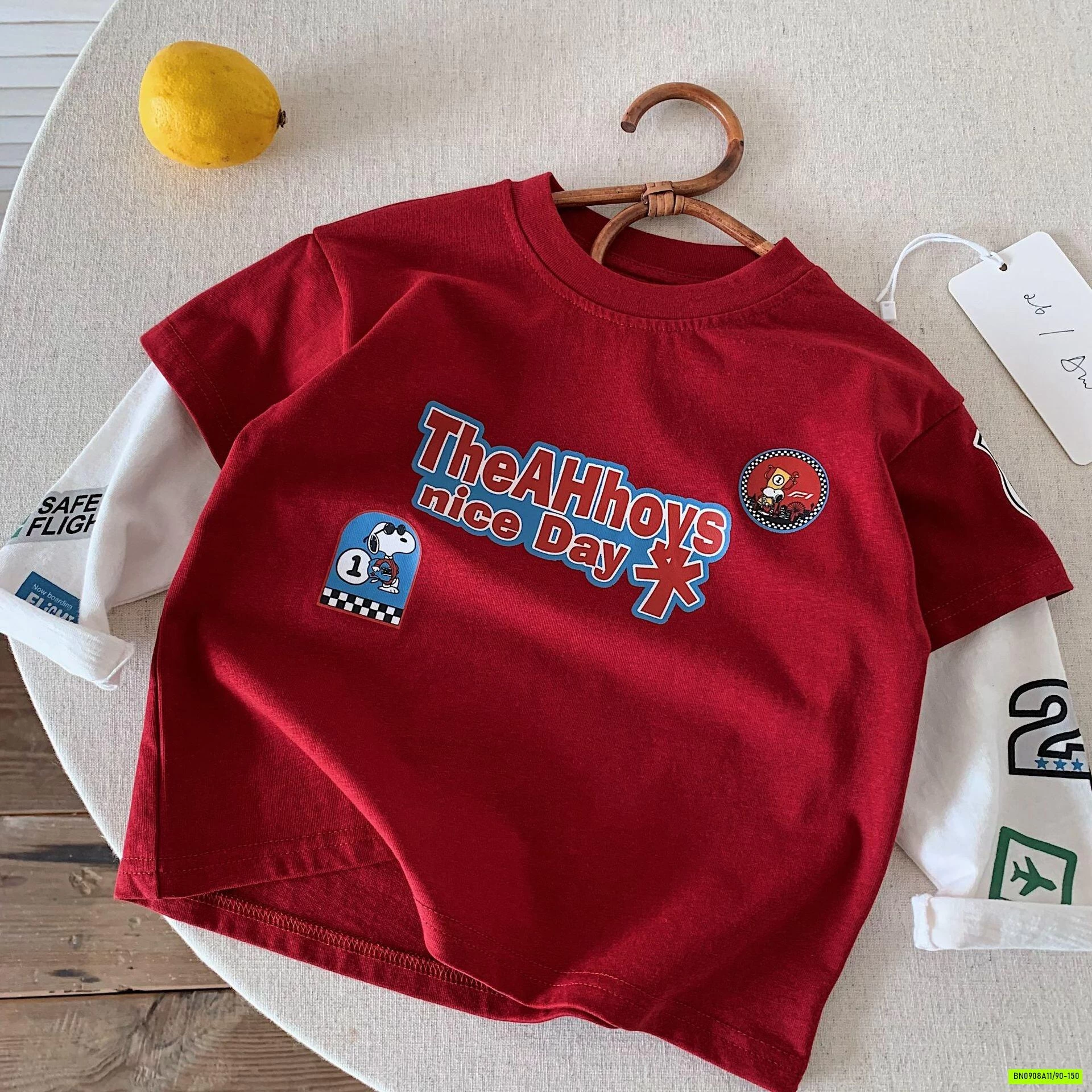 ÁO THUN GIẢ 2 LỚP SNOOPY