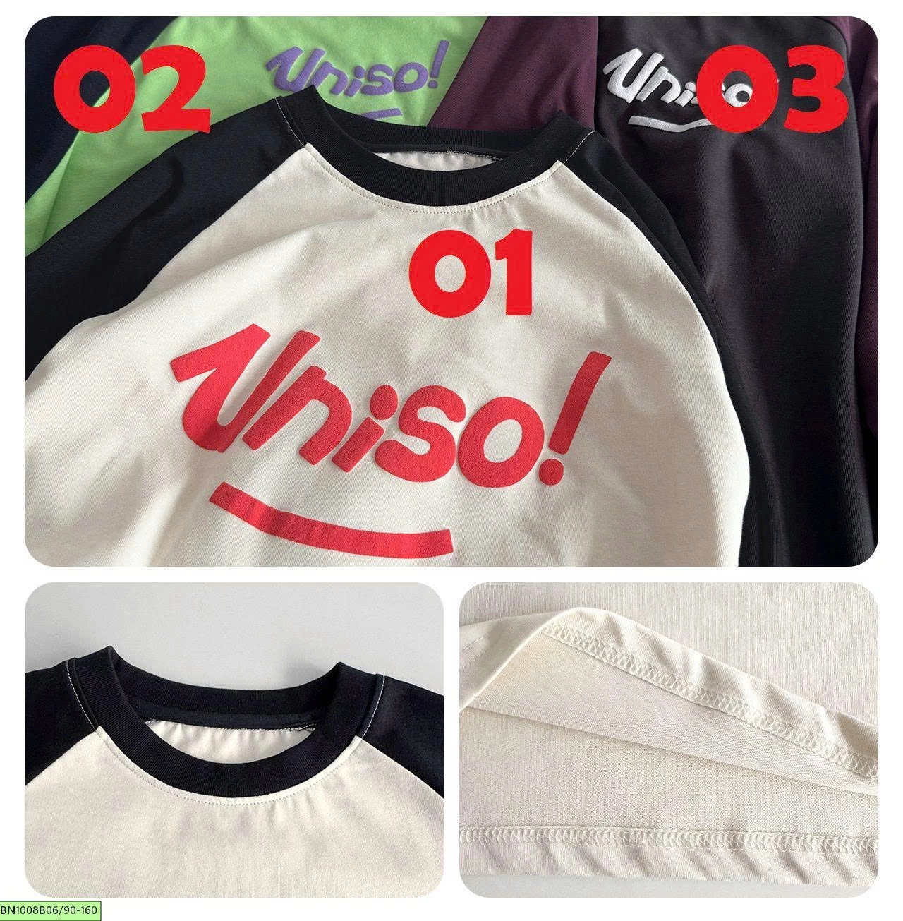 ÁO CHỮ UNISO AOAOKIDS AQ6005