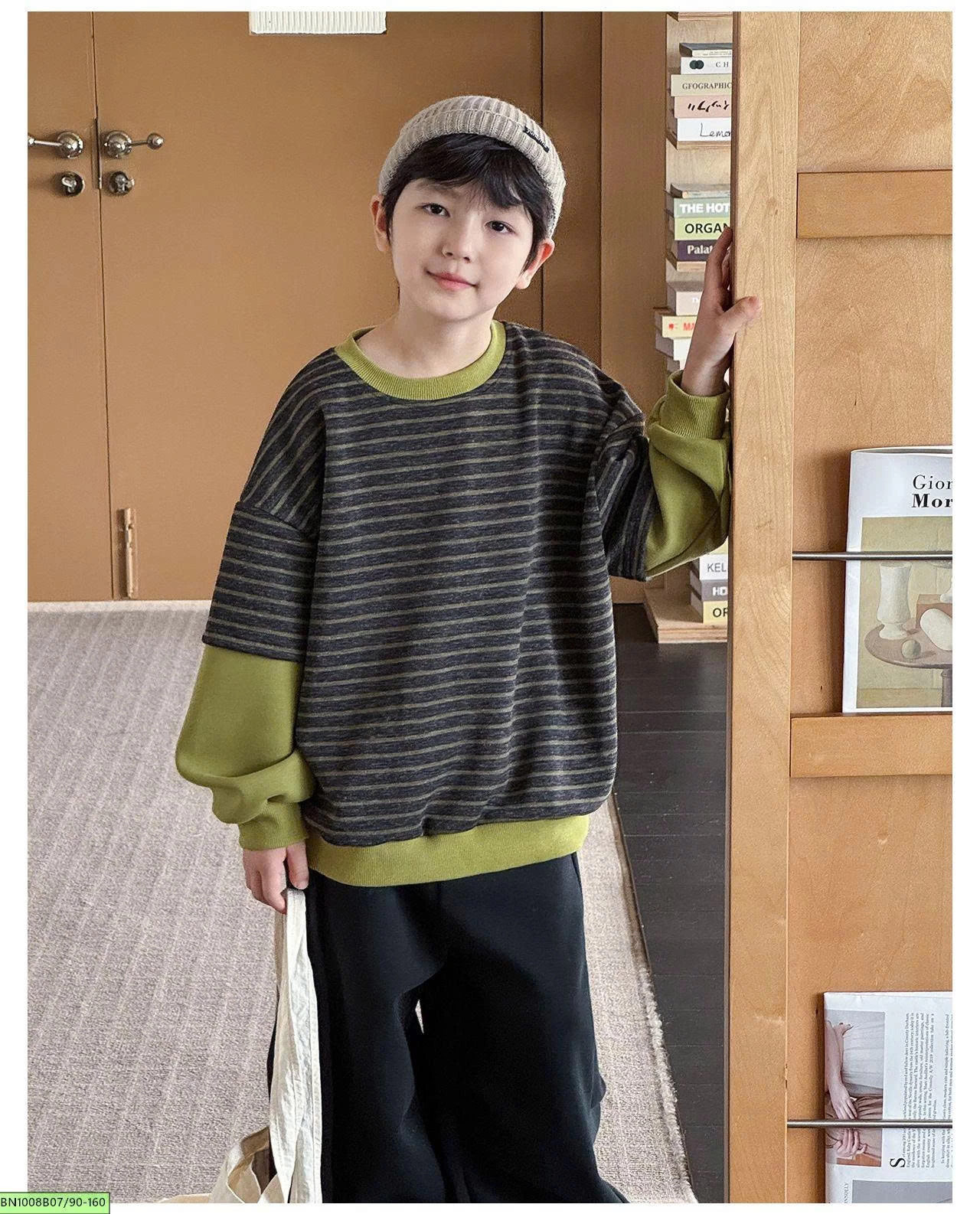 ÁO NỈ 2 LỚP AOAOKIDS AQ6072