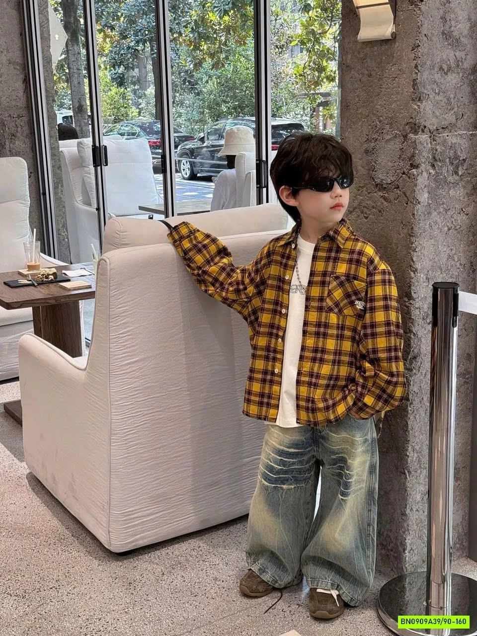 KHOÁC SƠ MI CARO VÀNG