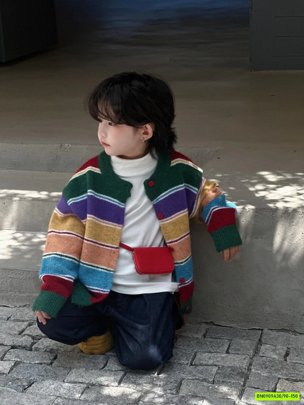 KHOÁC LEN KẺ NGANG SẮC MÀU