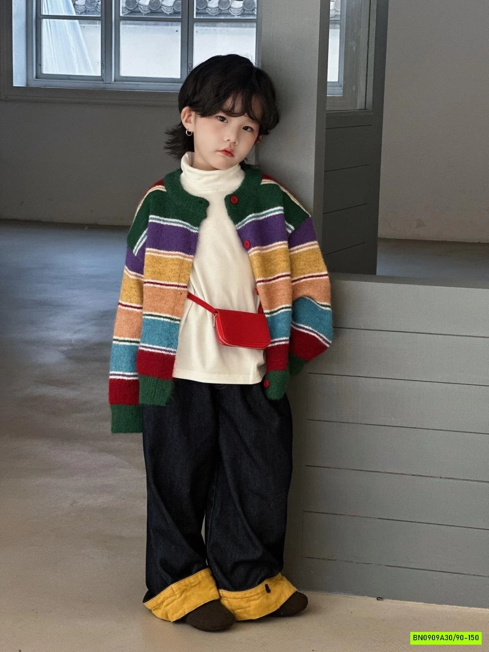 KHOÁC LEN KẺ NGANG SẮC MÀU