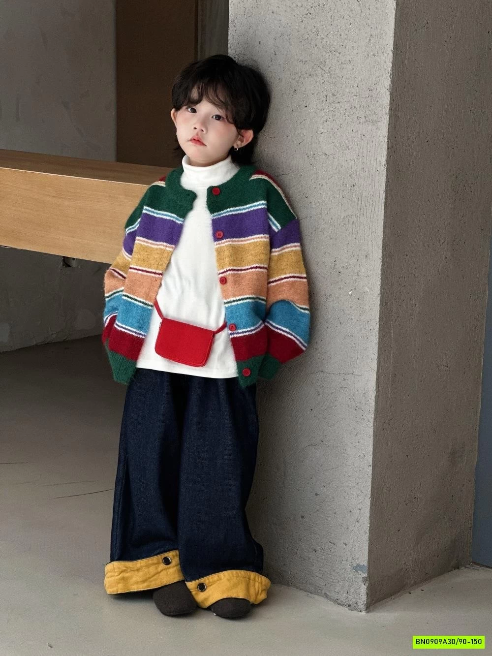 KHOÁC LEN KẺ NGANG SẮC MÀU