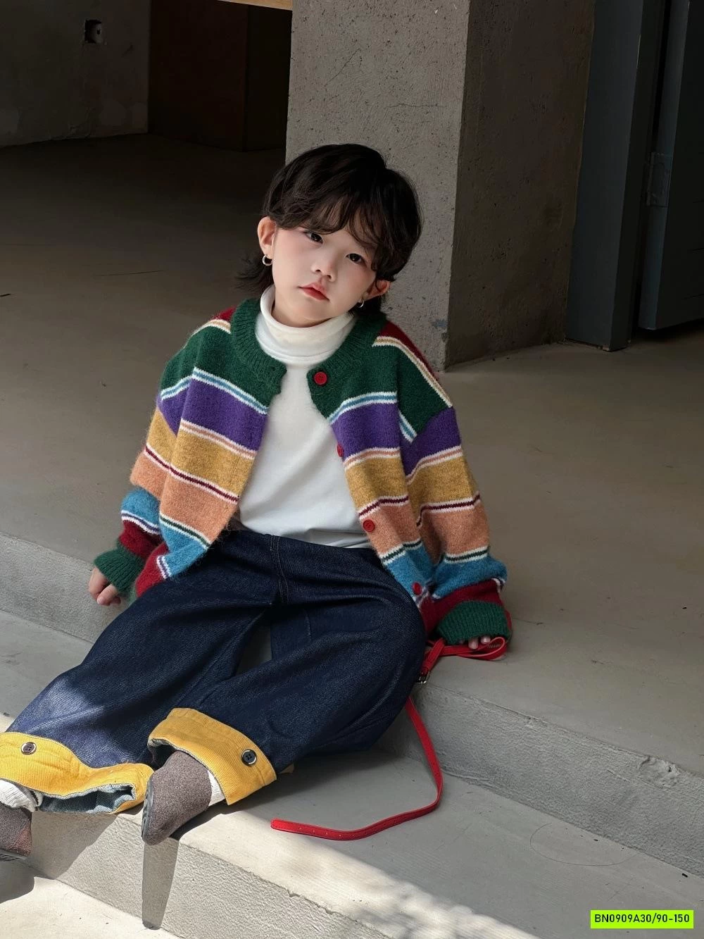 KHOÁC LEN KẺ NGANG SẮC MÀU