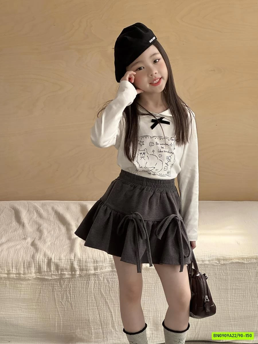 ÁO NỈ CỔ SEN NƠ