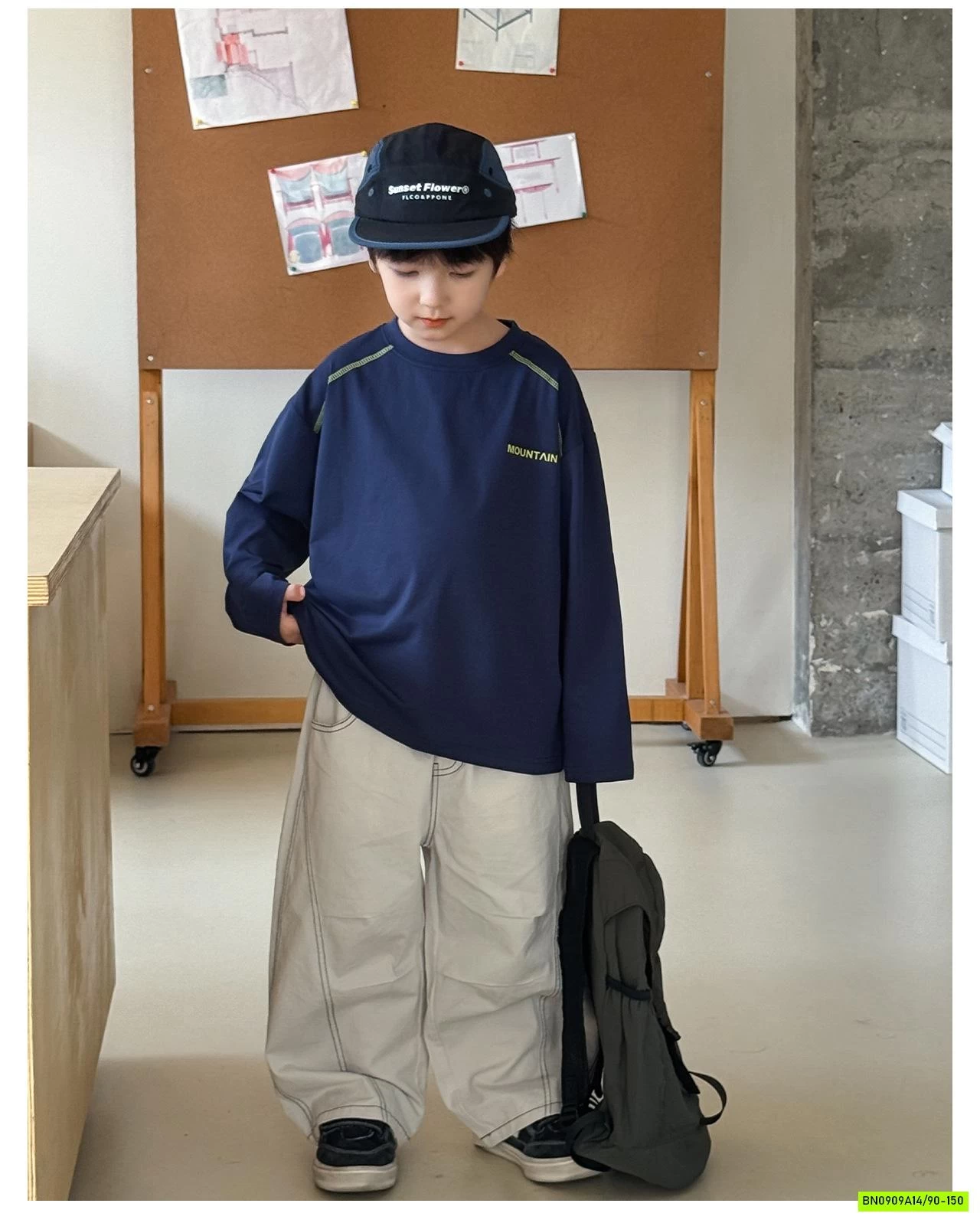 ÁO THUN TRƠN VIỀN CHỈ NỔI AOAOKIDS