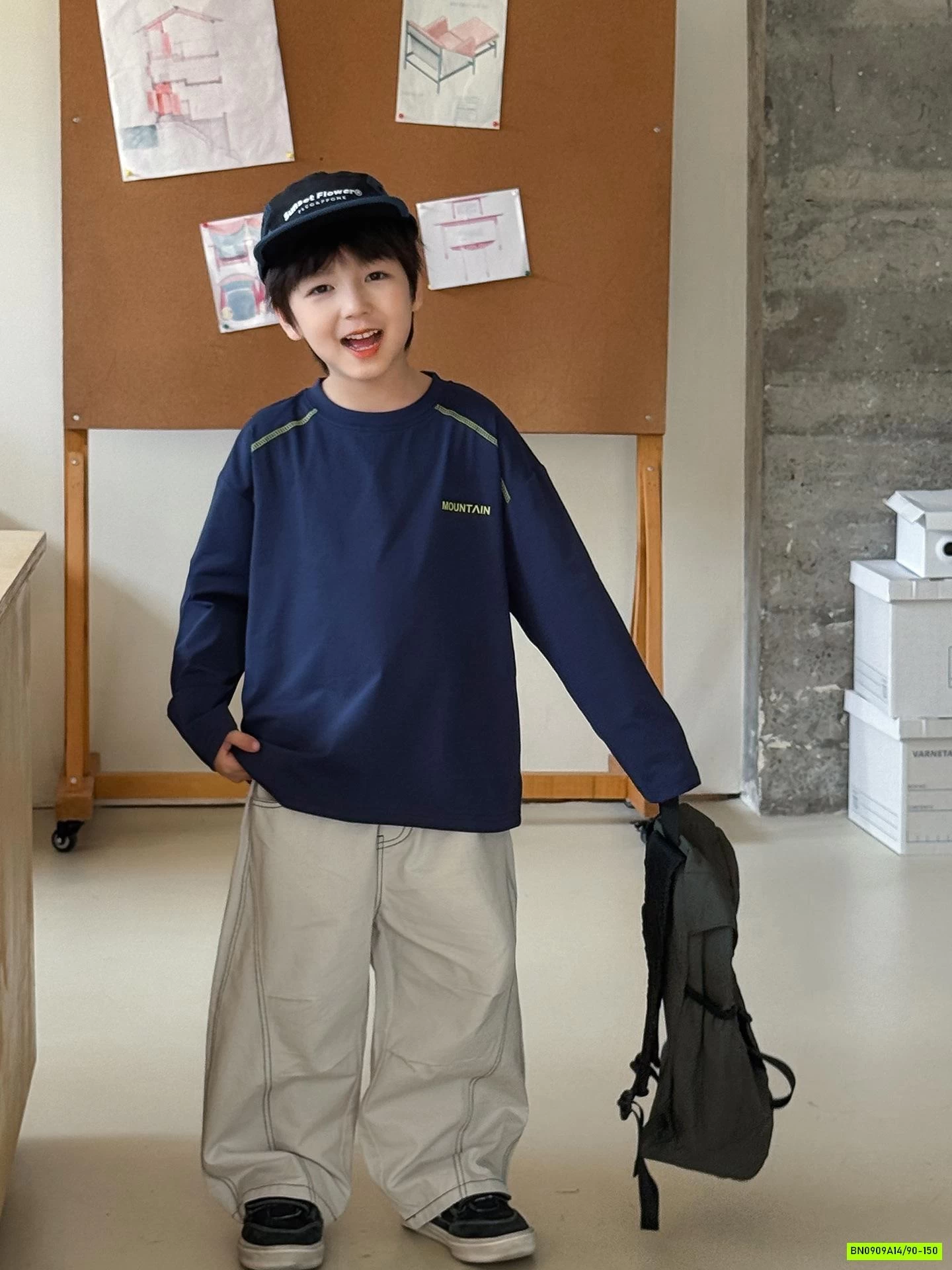 ÁO THUN TRƠN VIỀN CHỈ NỔI AOAOKIDS