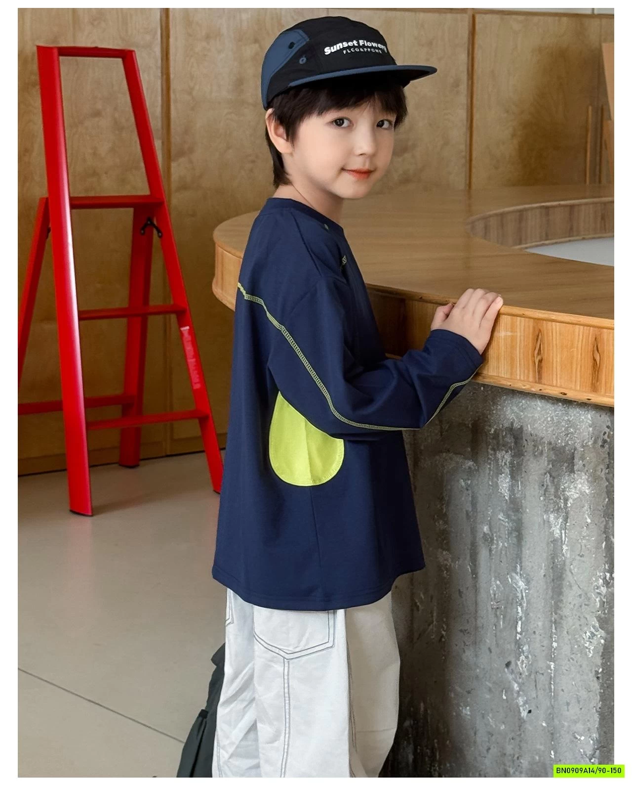 ÁO THUN TRƠN VIỀN CHỈ NỔI AOAOKIDS