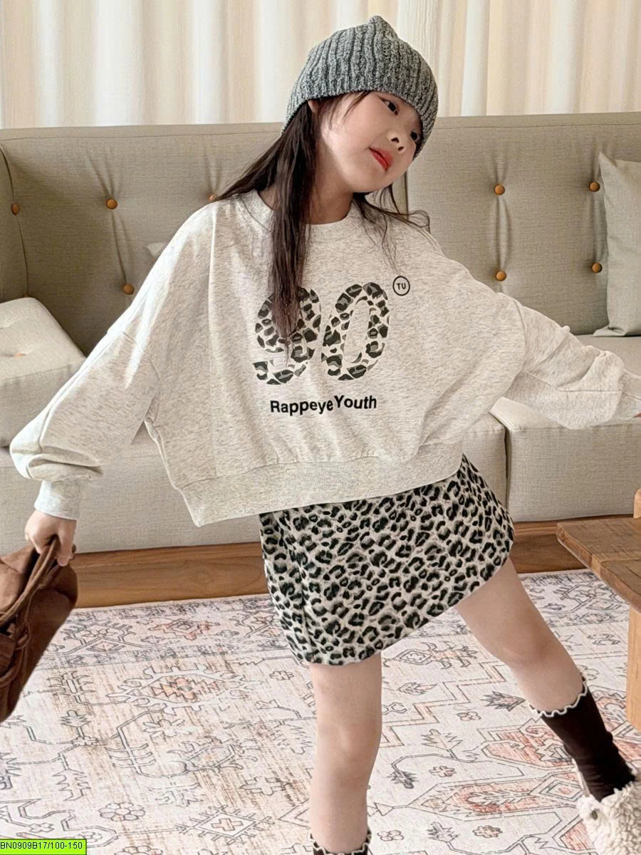 ÁO NỈ DẮNG NGẮN SỐ 90