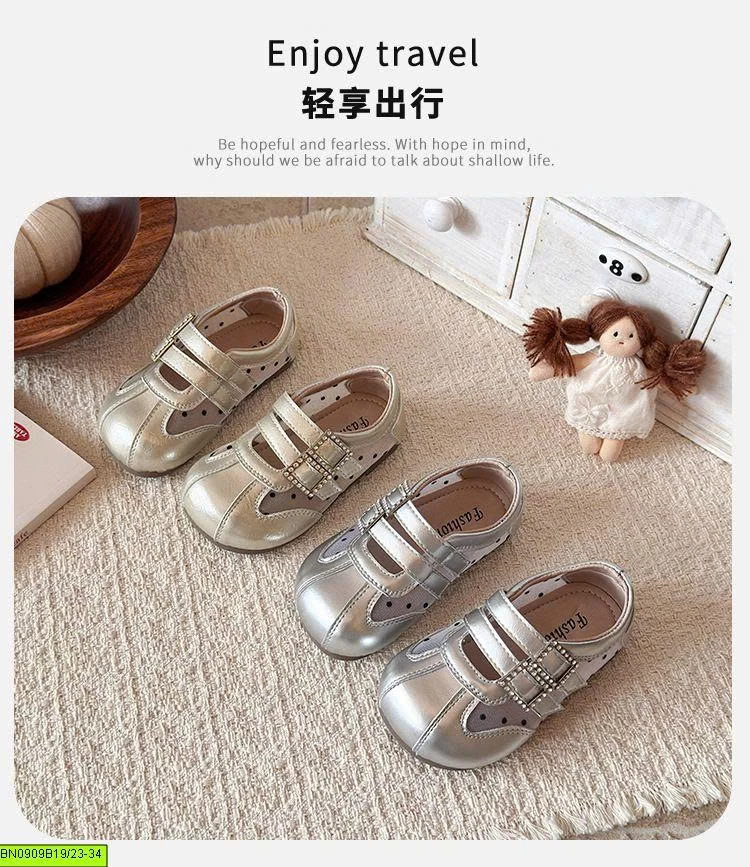 GIÀY BÚP BÊ QUAI DÁN DA BÓNG