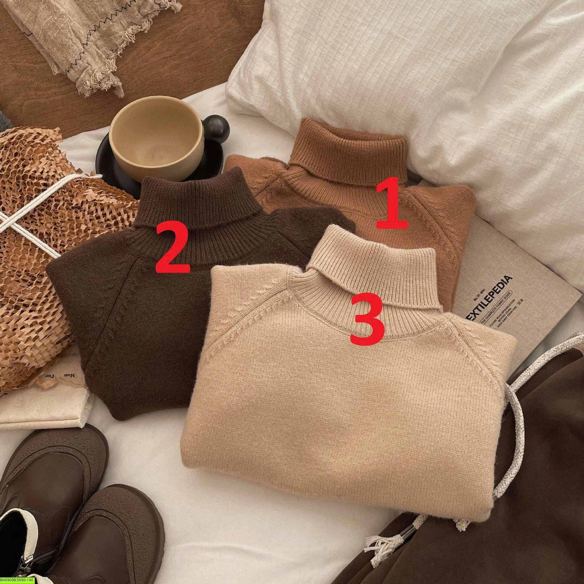 ÁO LEN CỔ LỌ BASIC CHO BÉ