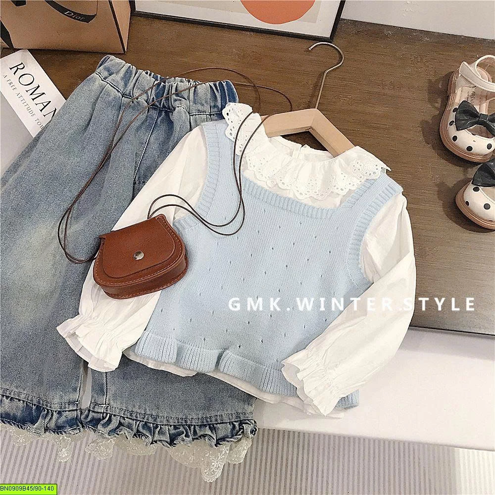 SET GILE LEN + SƠ MI CHO BÉ GÁI