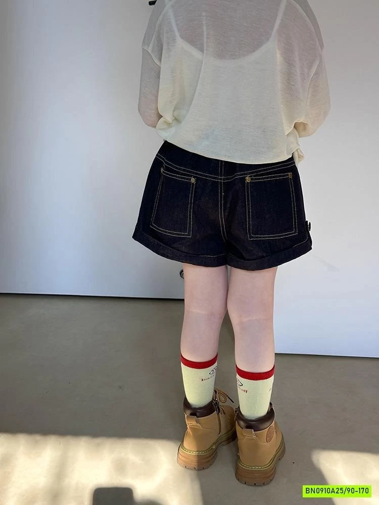 SHORT DENIM CHỈ NỔI 25B063 AMBB