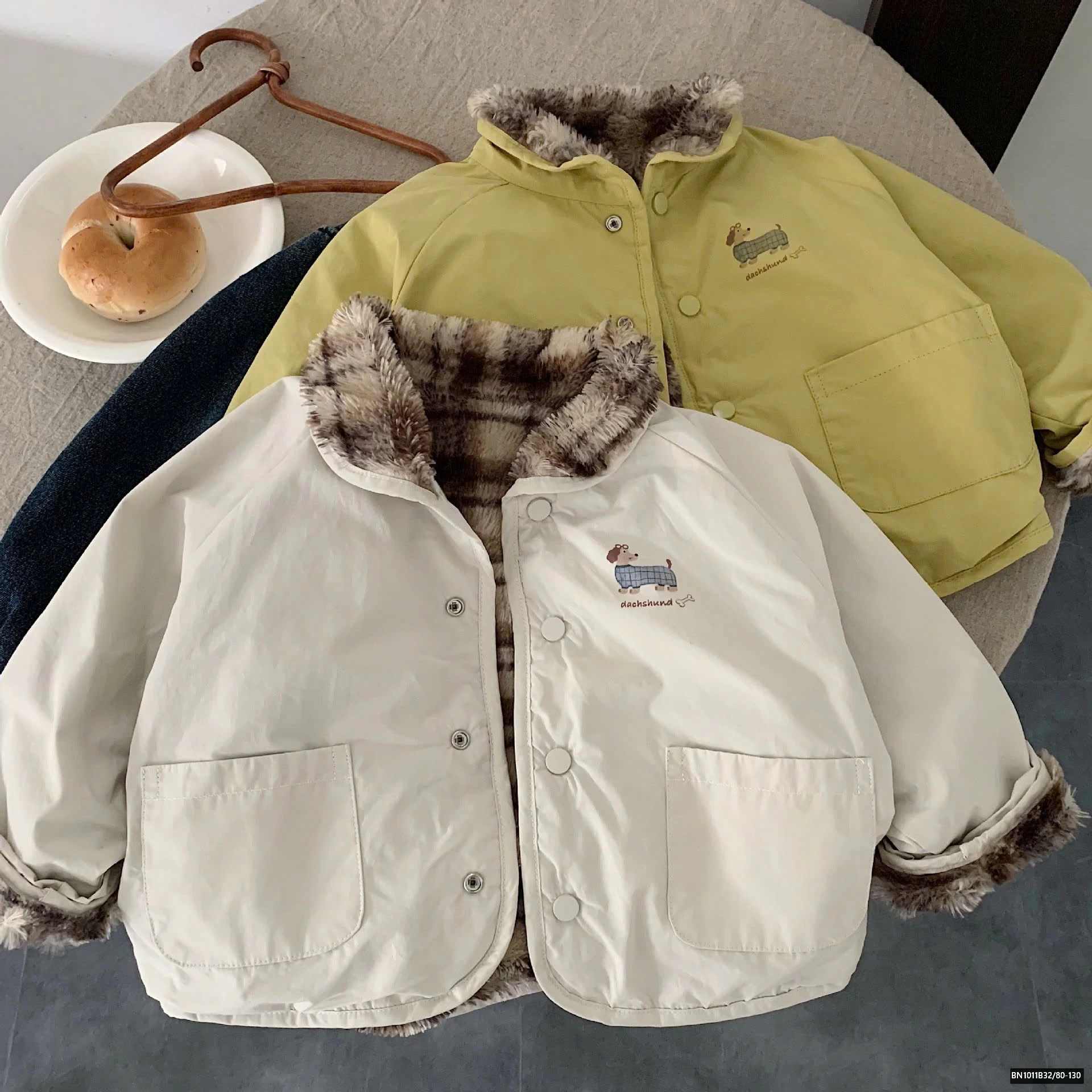 ÁO KHOÁC PHAO CÚN 2 MẶT