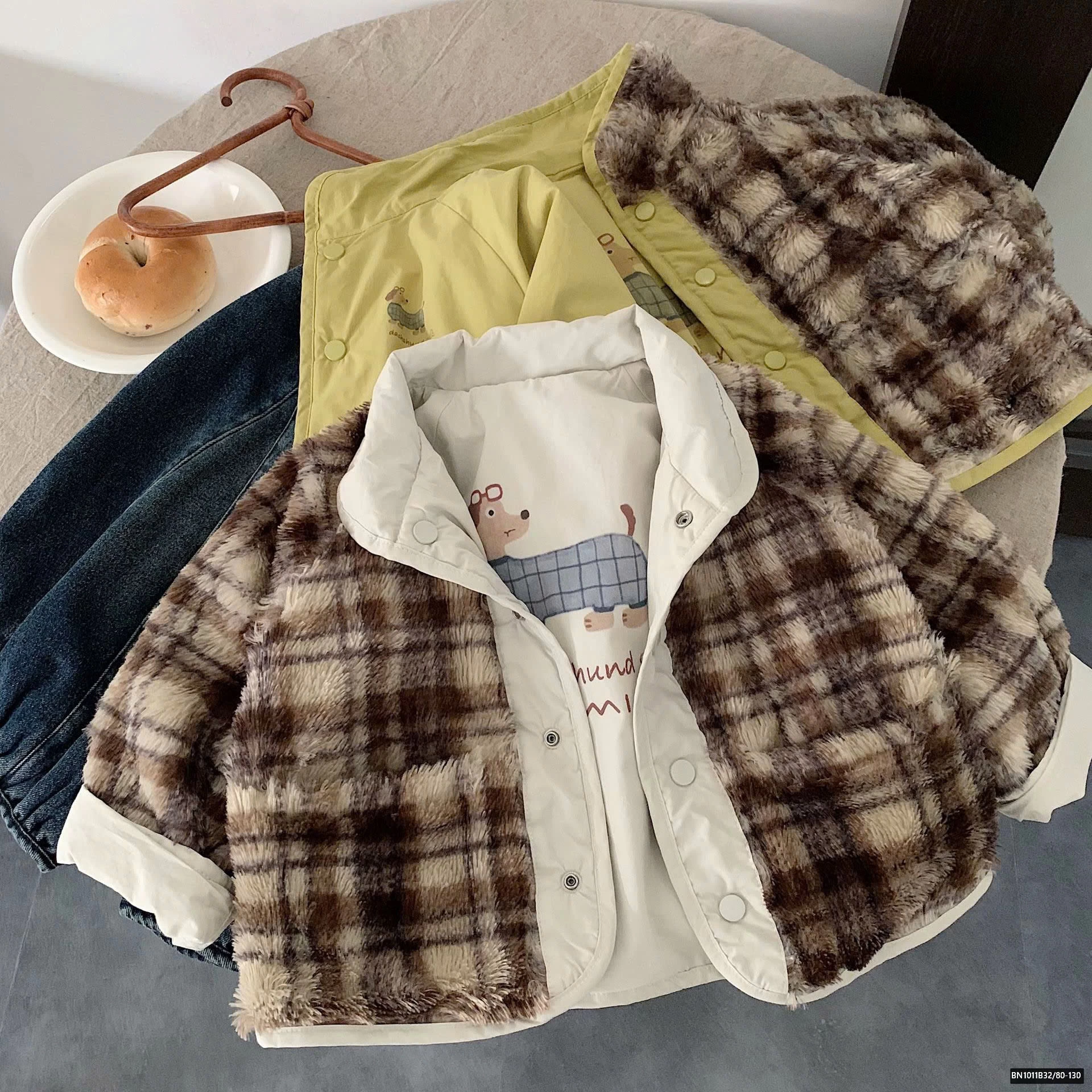 ÁO KHOÁC PHAO CÚN 2 MẶT