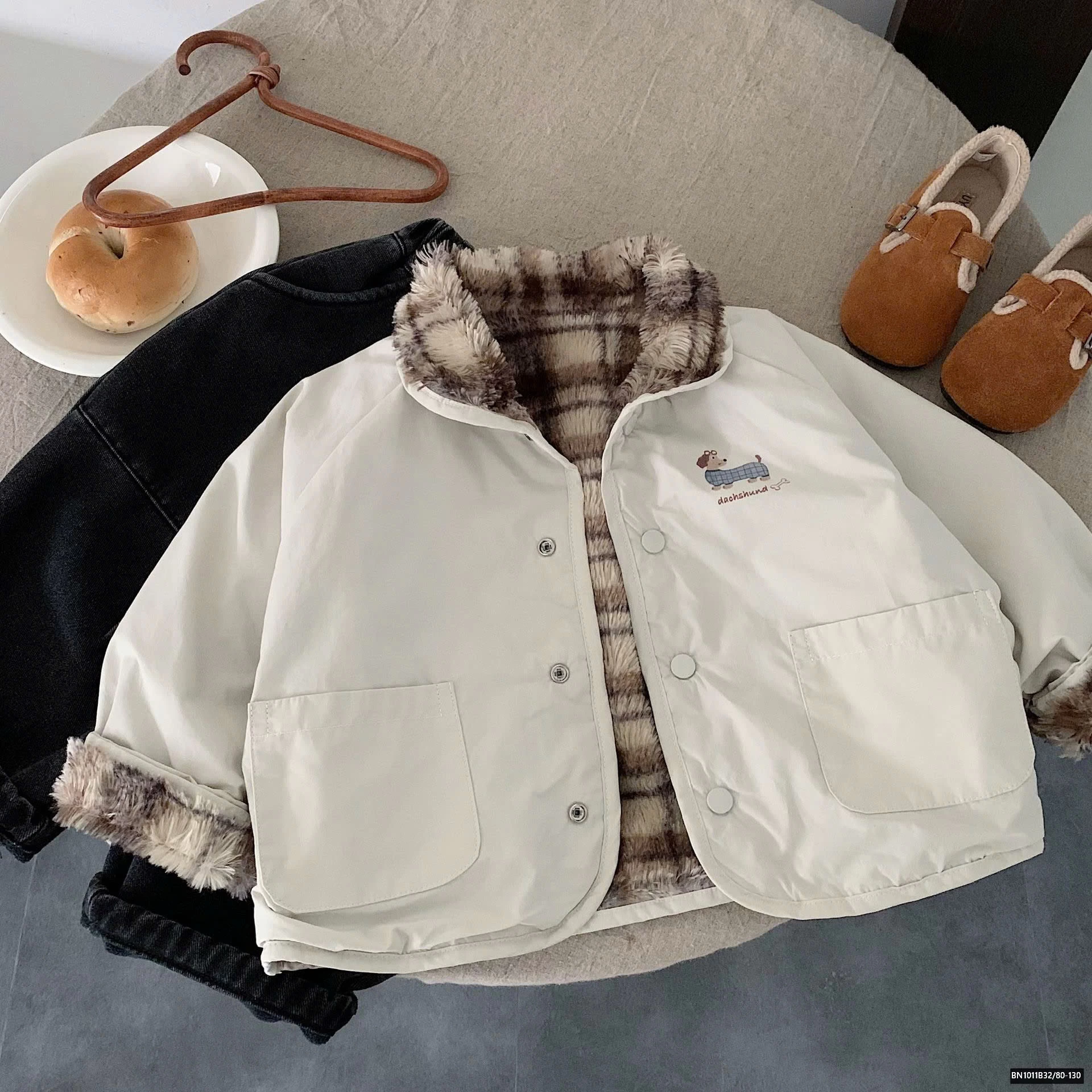 ÁO KHOÁC PHAO CÚN 2 MẶT