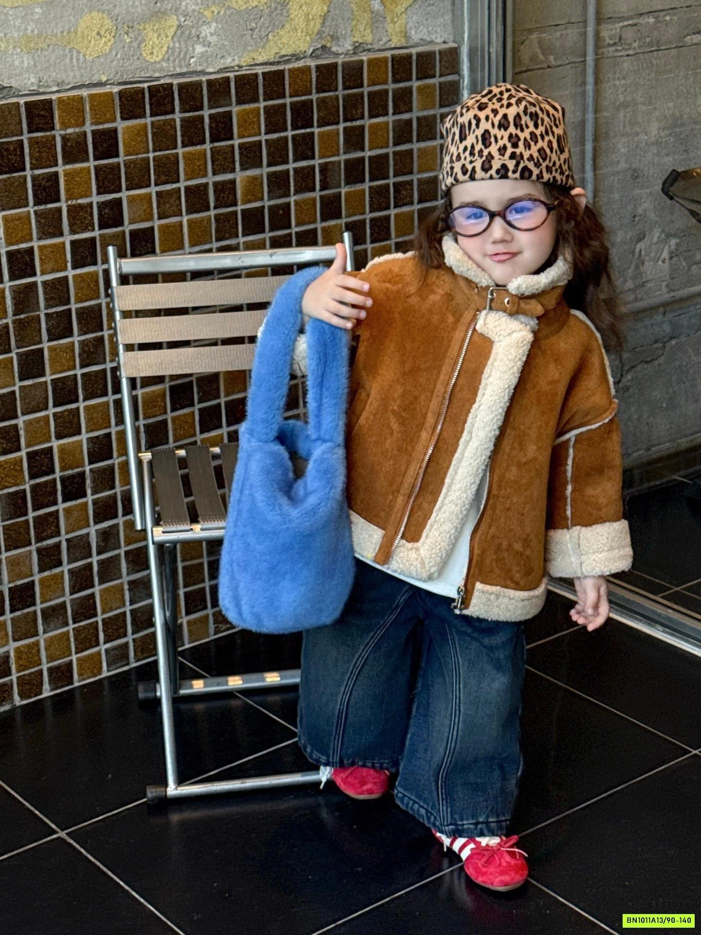 KHOÁC DA LỘN LÔNG CỪU MIX JEANS SUÔNG