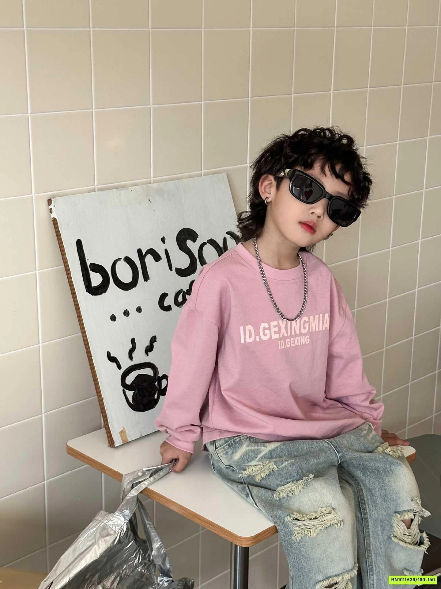 ÁO THUN HỒNG IN CHỮ