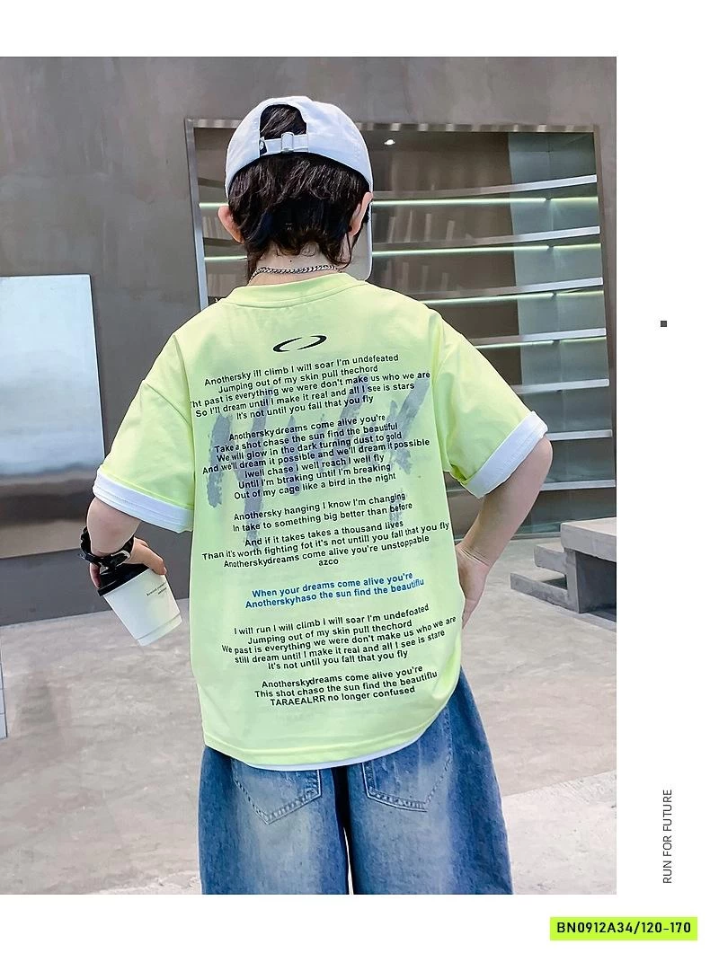 ÁO THUN IN CHỮ NHỎ HHBABY