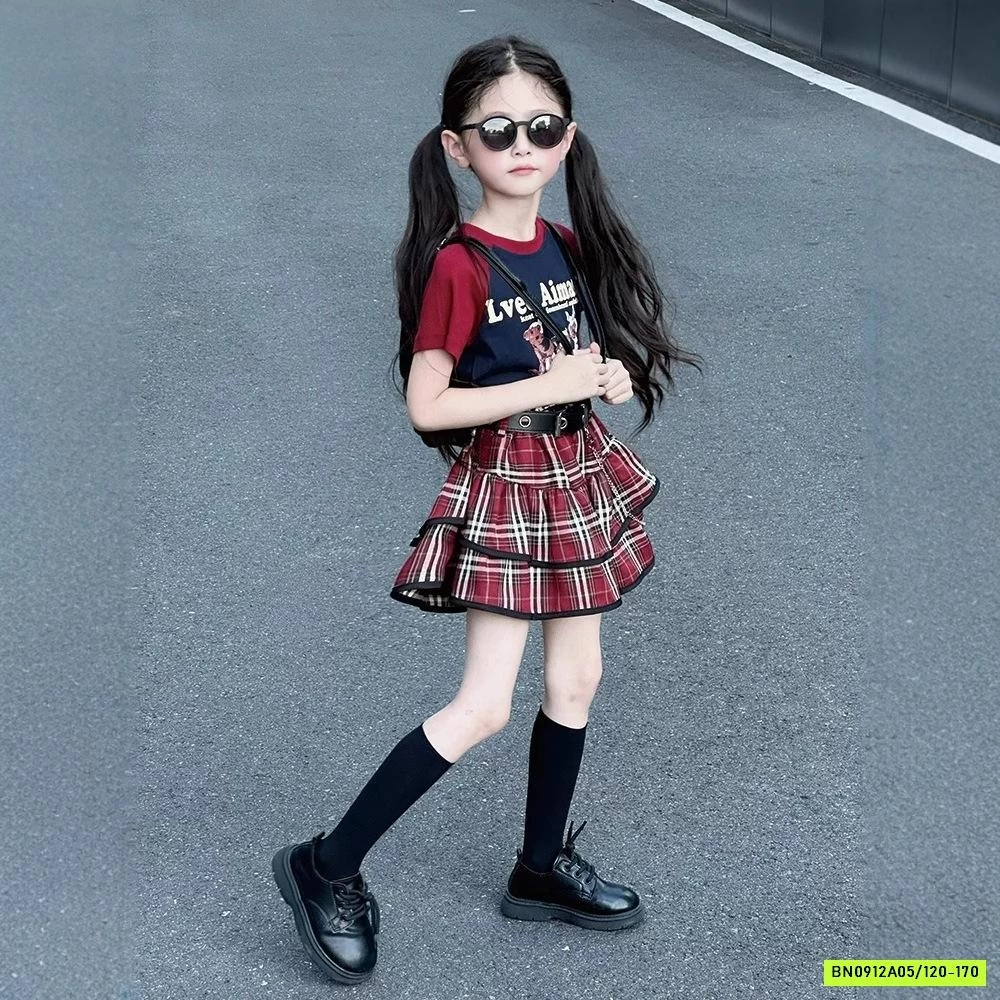 SÉT CROPTOP MIX CV CARO ĐỎ