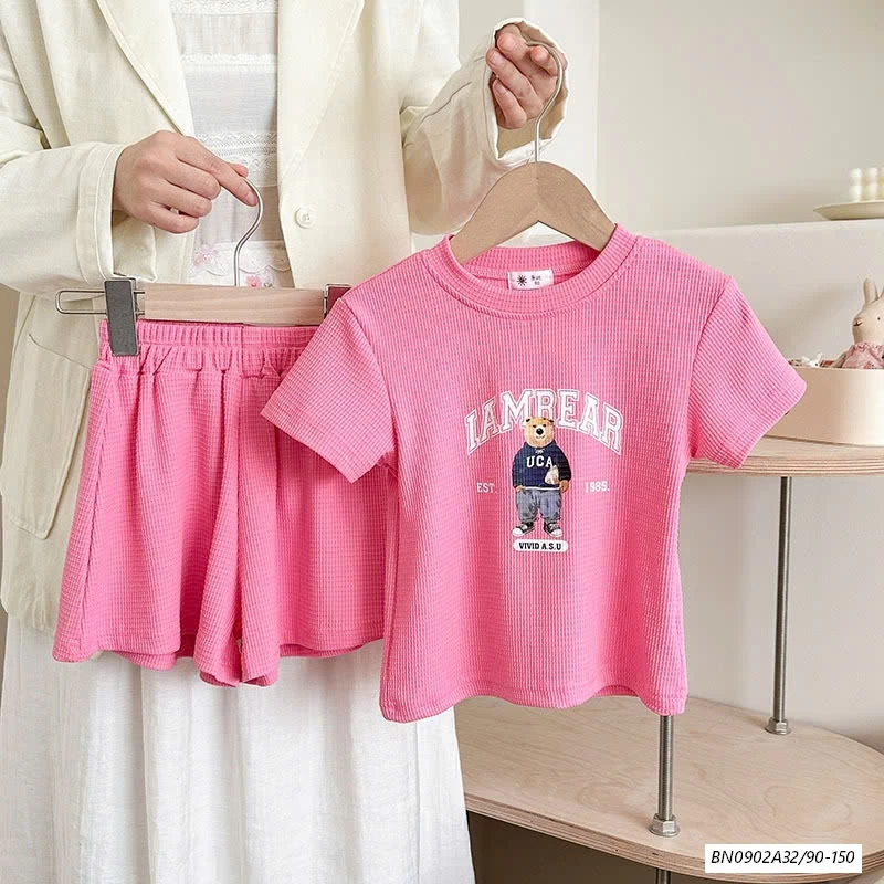 SÉT BỘ COTTON TỔ ONG IN GẤU