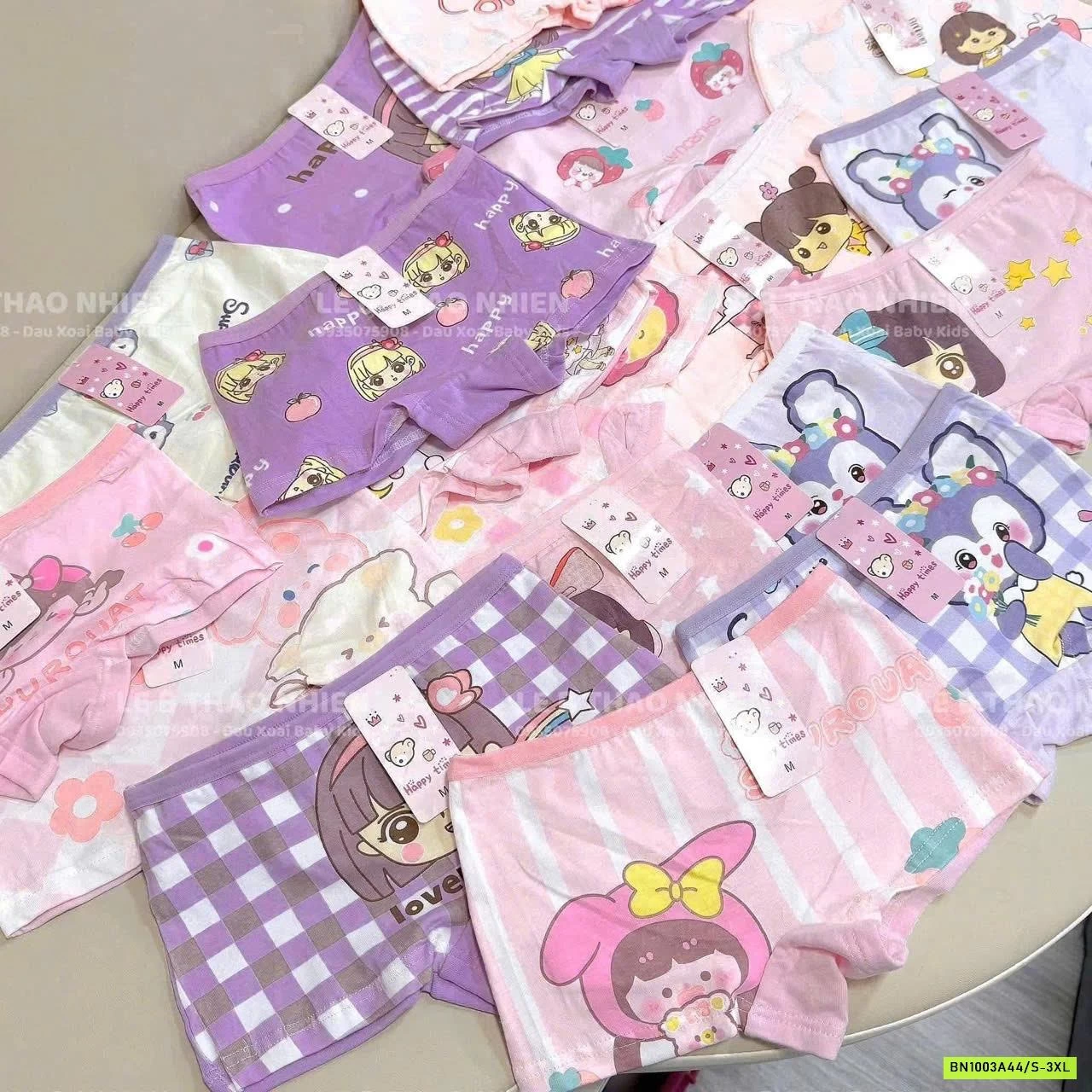 SET 4 CHIP ĐÙI BÉ GÁI BẢNG MÀU MỚI