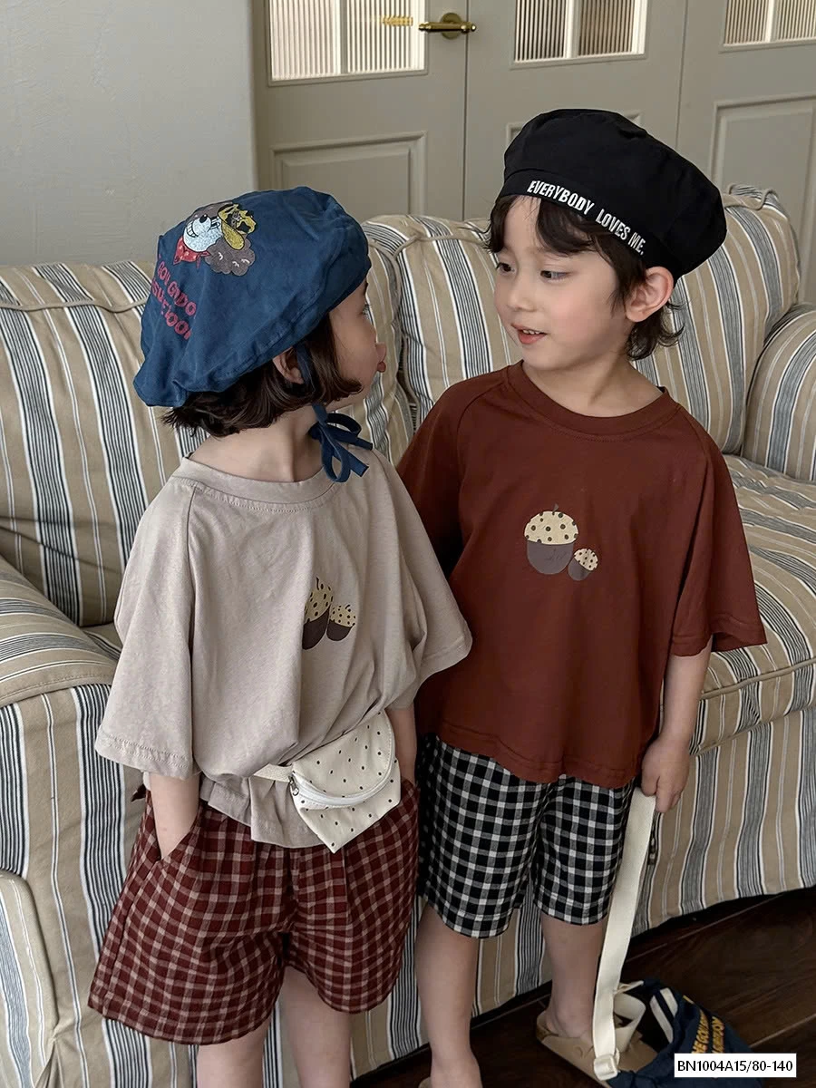 ÁO THUN HẠT DẺ MIX SHORT CARO