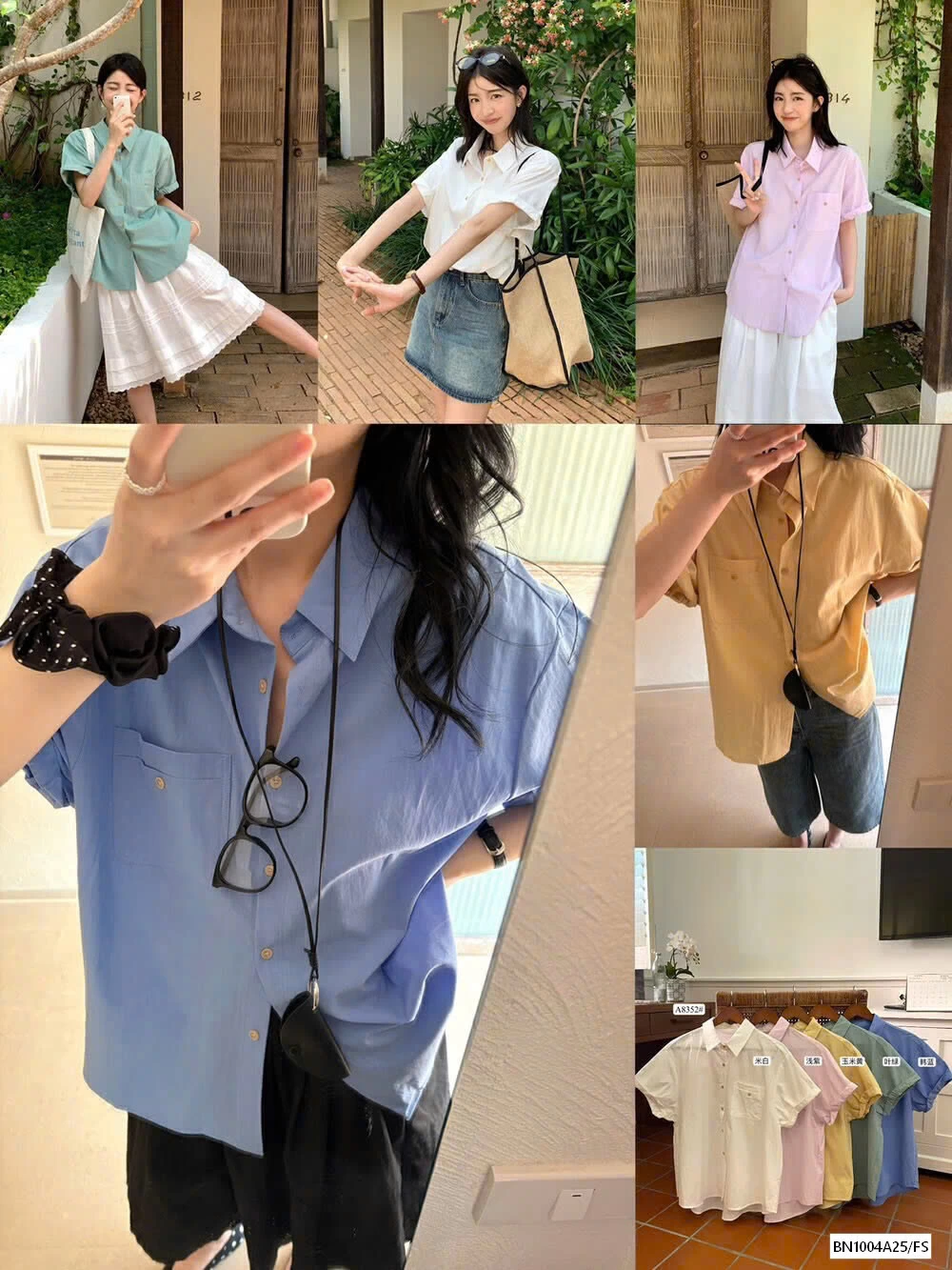 SƠ MI NGẮN TAY XUẤT HÀN