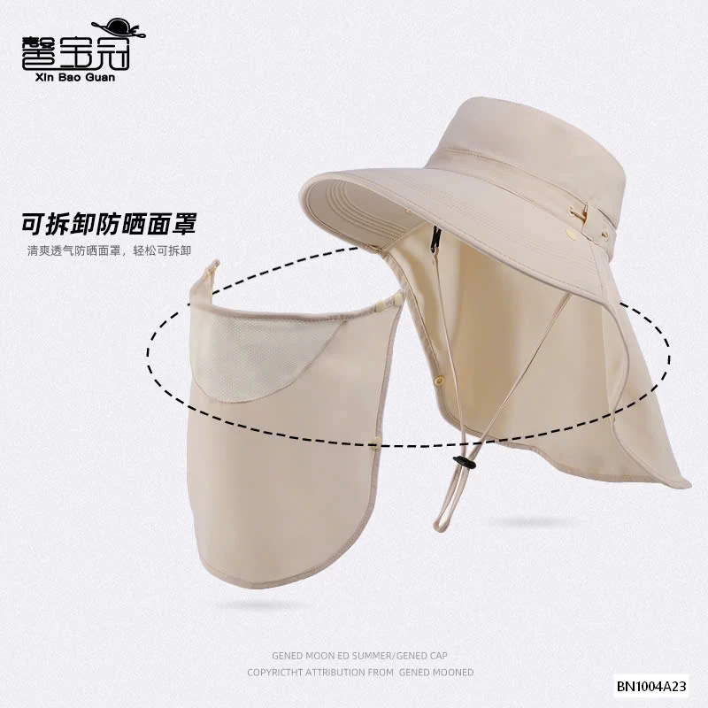 MŨ CHỐNG NẮNG KÈM KHẨU TRANG NỮ