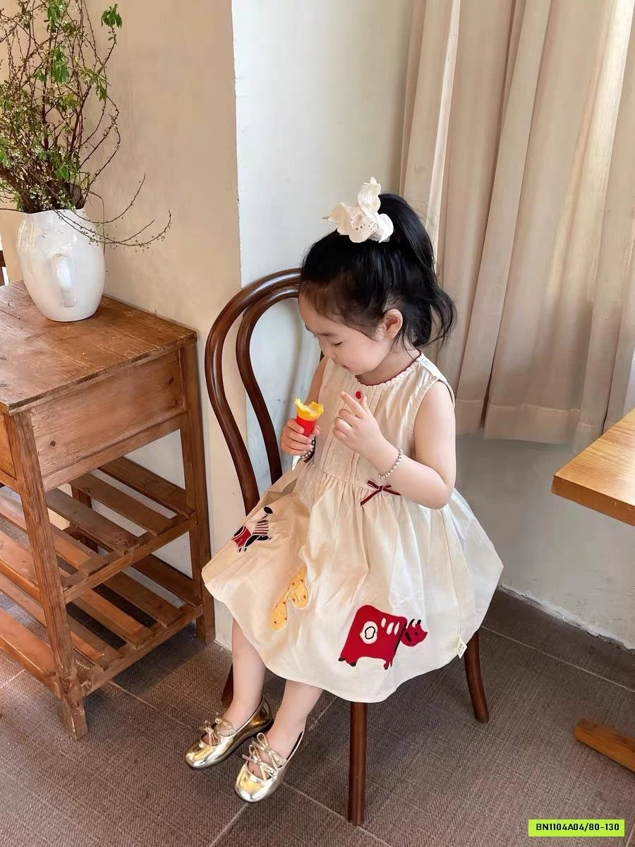 ĐẦM XÒE THÔ MỀM THÊU HÌNH DỄ THƯƠNG