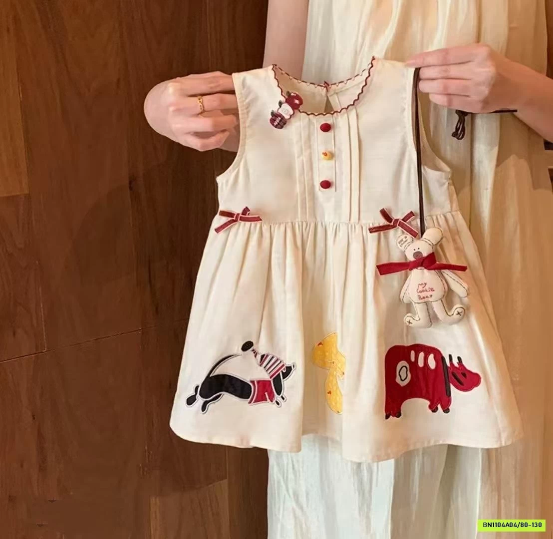 ĐẦM XÒE THÔ MỀM THÊU HÌNH DỄ THƯƠNG