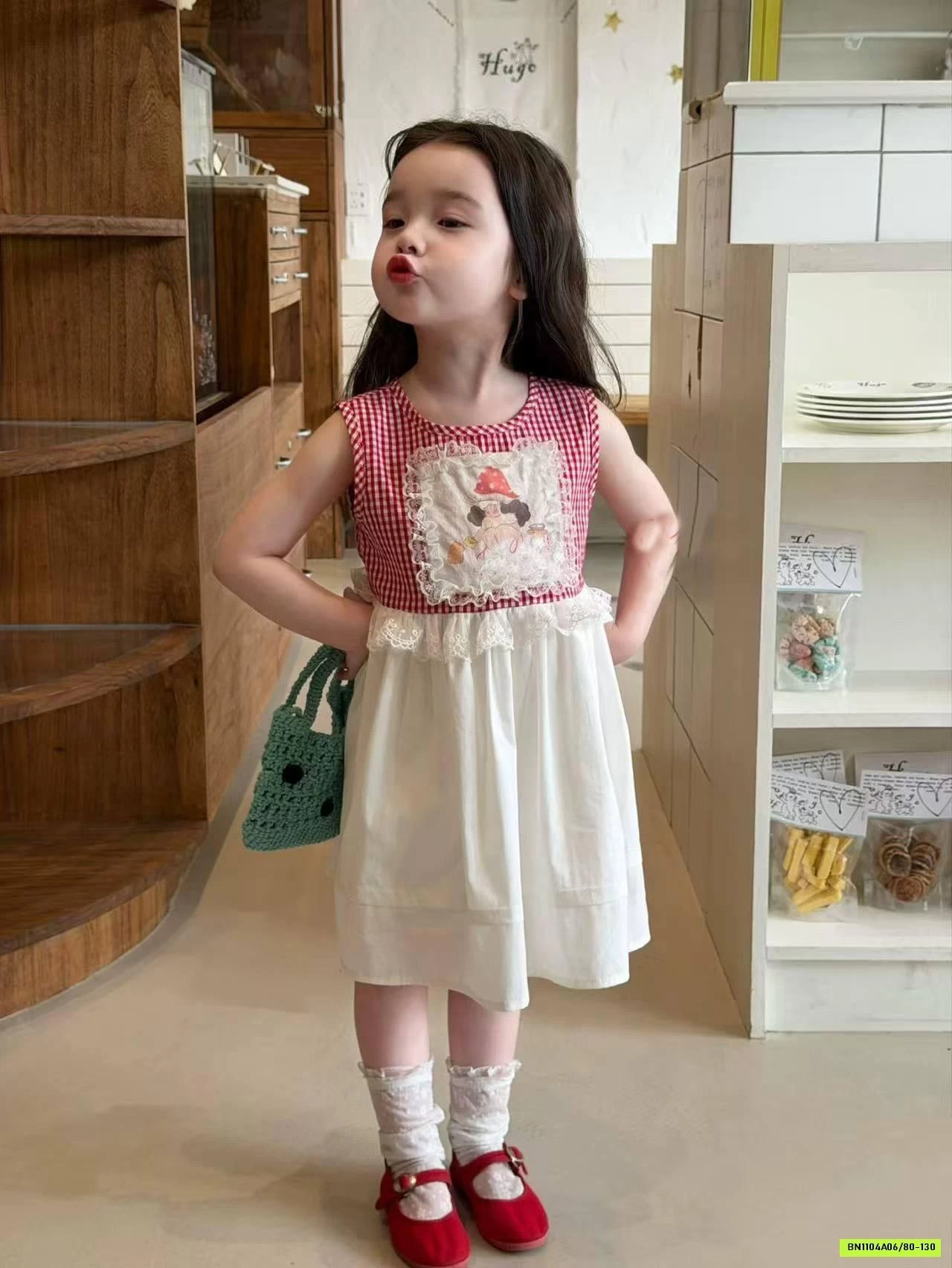 ĐẦM THÔ XÒE PHỐI CARO ĐỎ