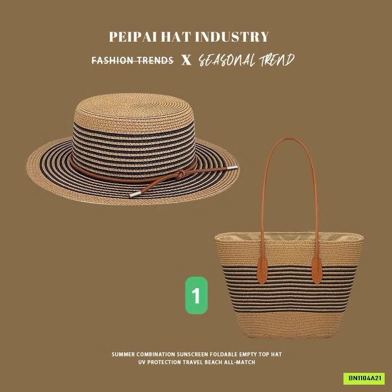 SET MŨ TÚI ĐI BIỂN TIỆN LỢI CHO NỮ