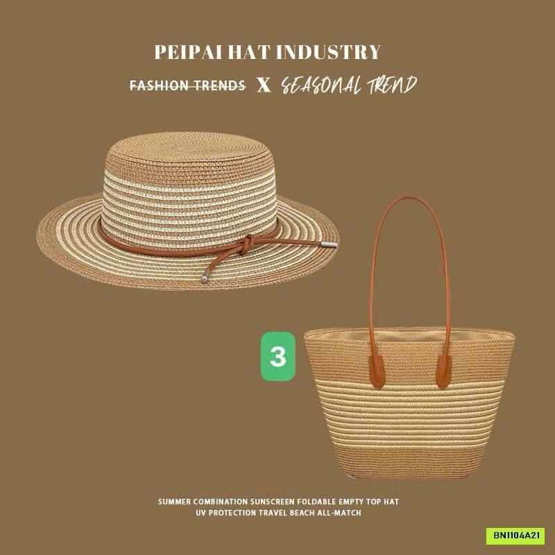 SET MŨ TÚI ĐI BIỂN TIỆN LỢI CHO NỮ