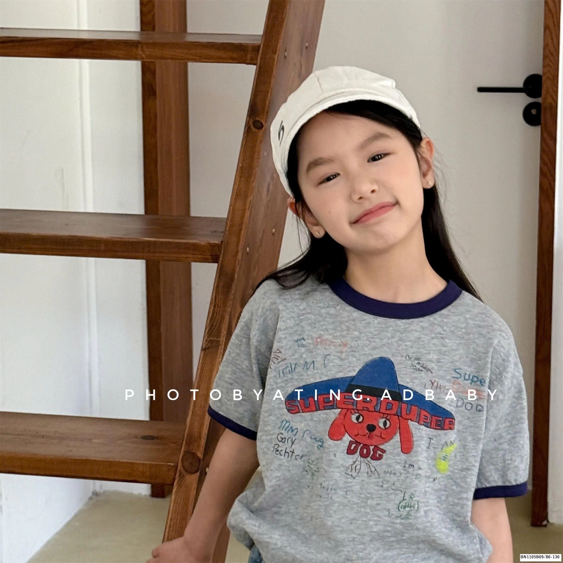 ÁO THUN XƯỚC CHÓ ĐỘI MŨ  ADBABY