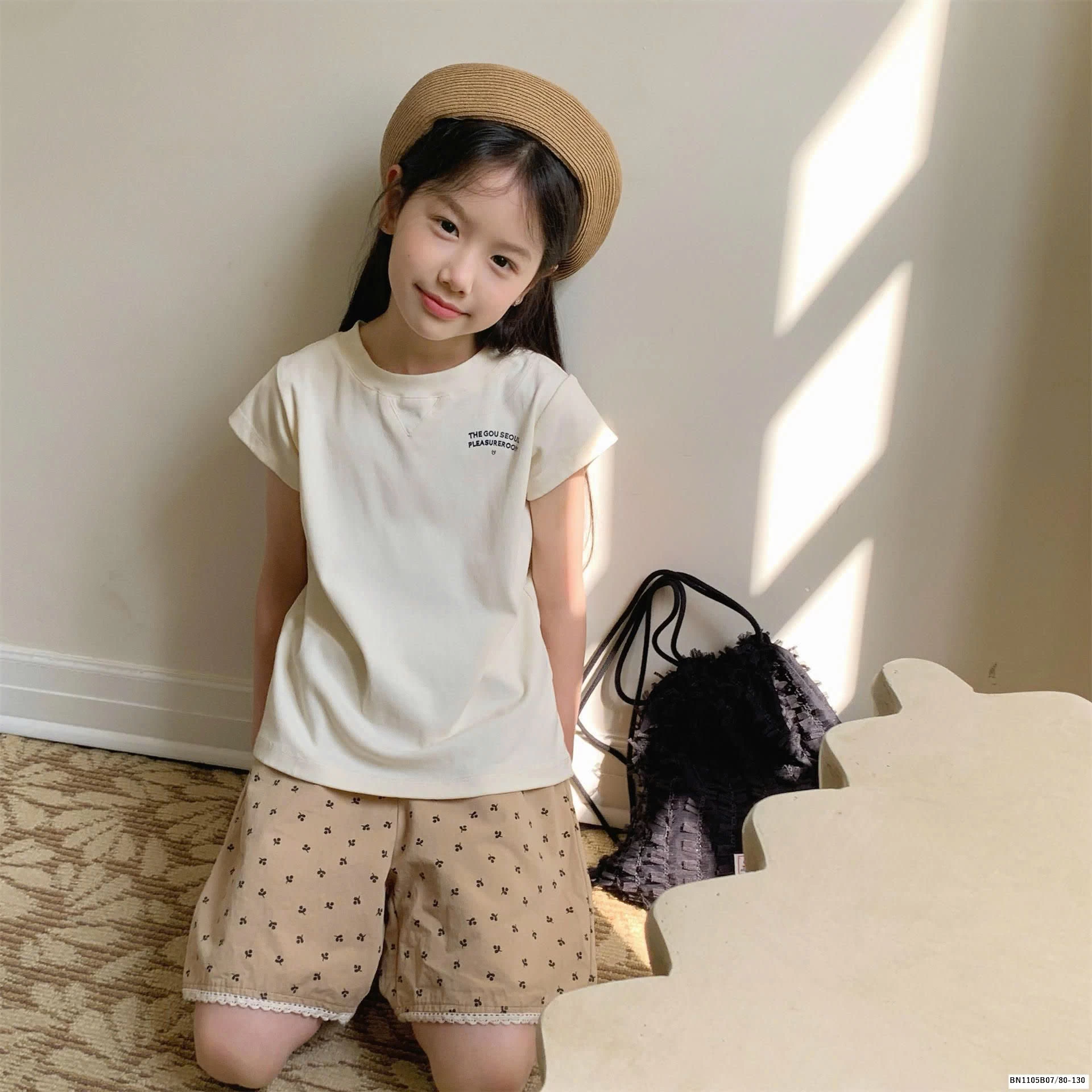 QUẦN SHORT HOA VIỀN REN ADBABY