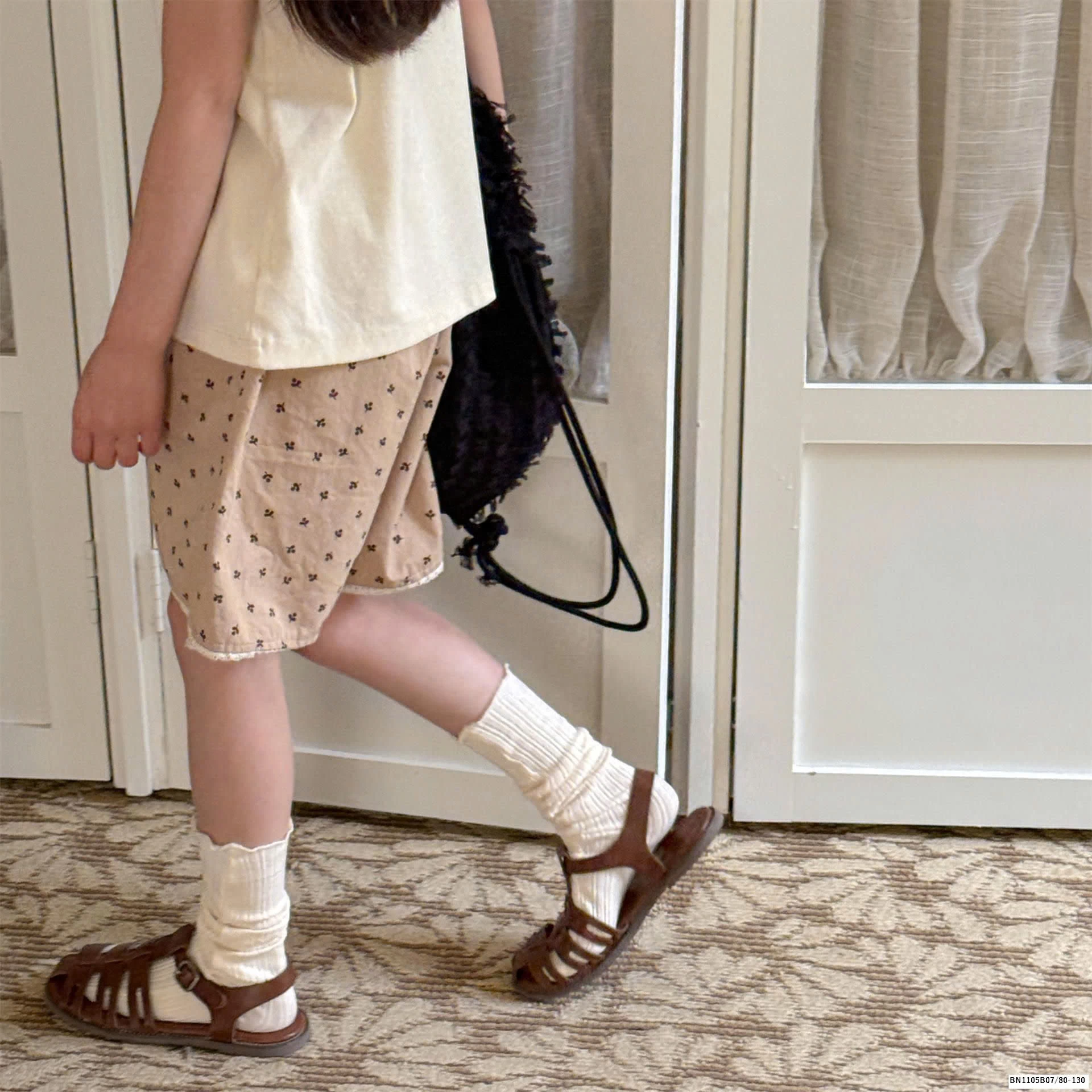 QUẦN SHORT HOA VIỀN REN ADBABY