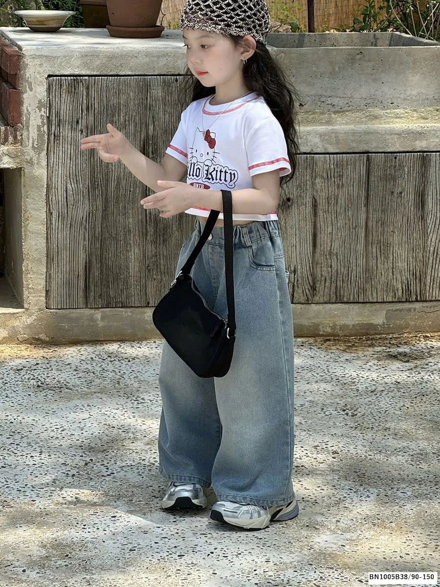 QUẦN JEAN SUÔNG HELLO KITTY