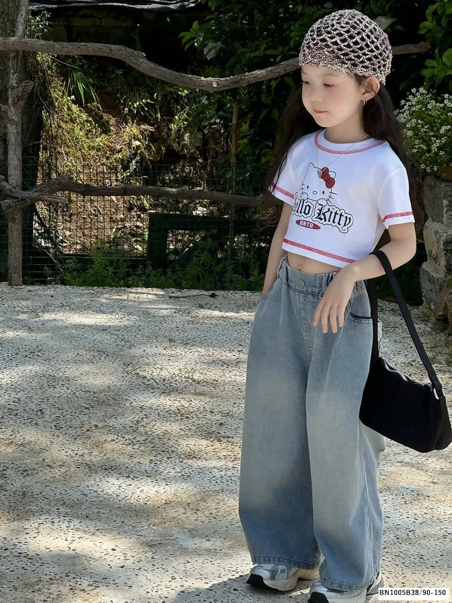 QUẦN JEAN SUÔNG HELLO KITTY