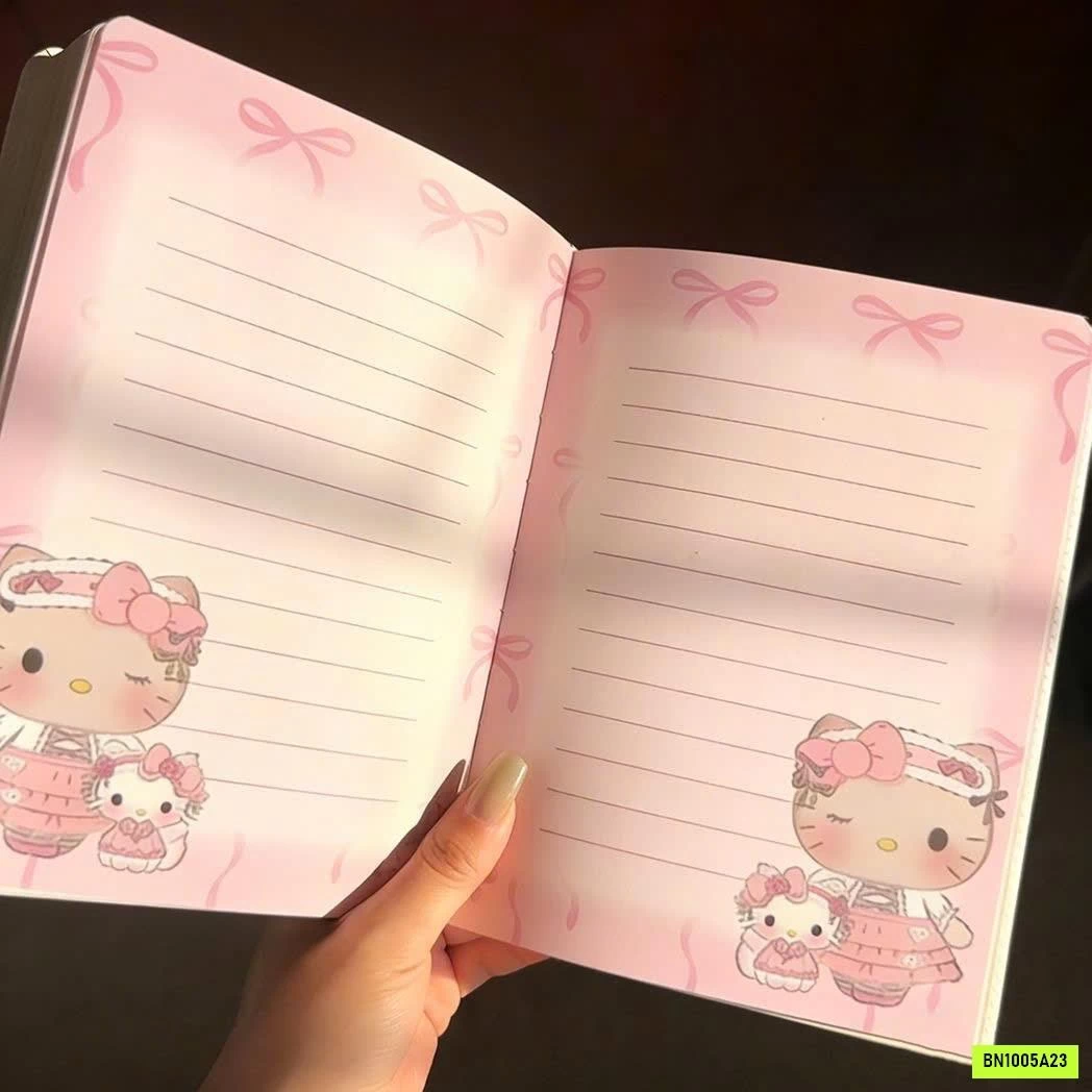 SÉT 2 QUYỂN SỔ NHẬT KÍ KITTY DỄ THƯƠNG