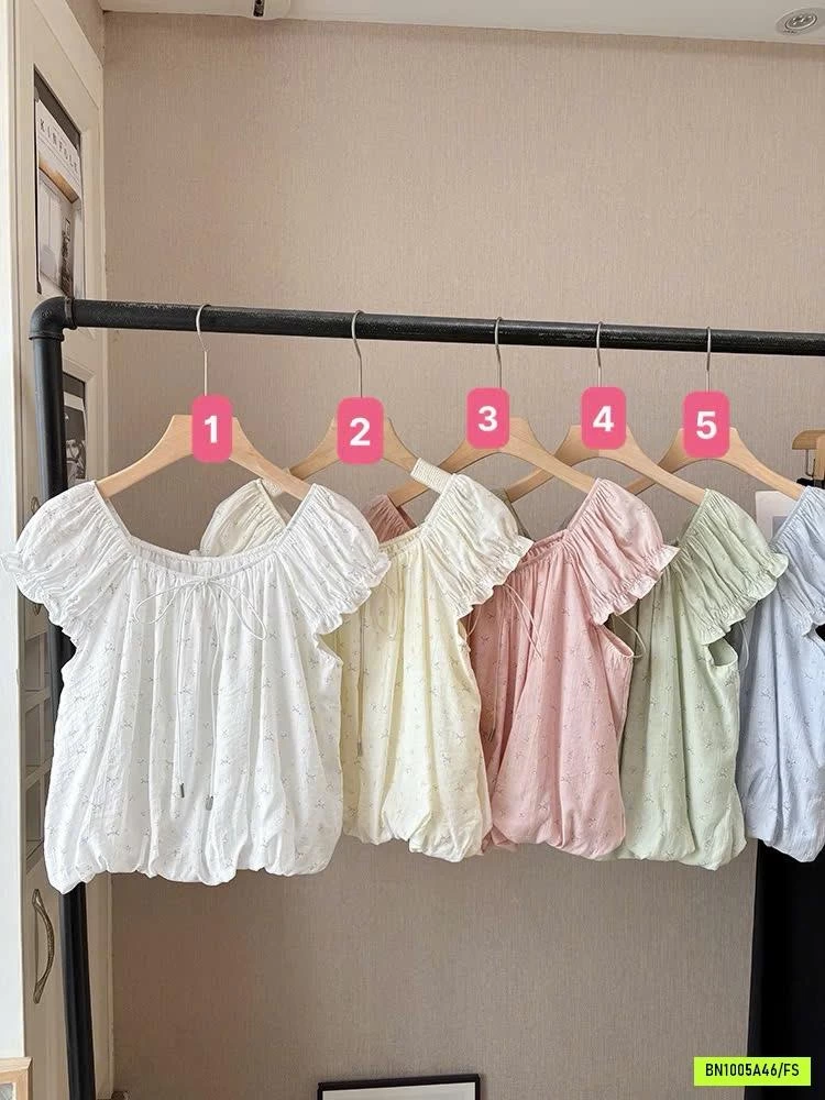 ÁO TRỄ VAI NHÚN TAY BỒNG