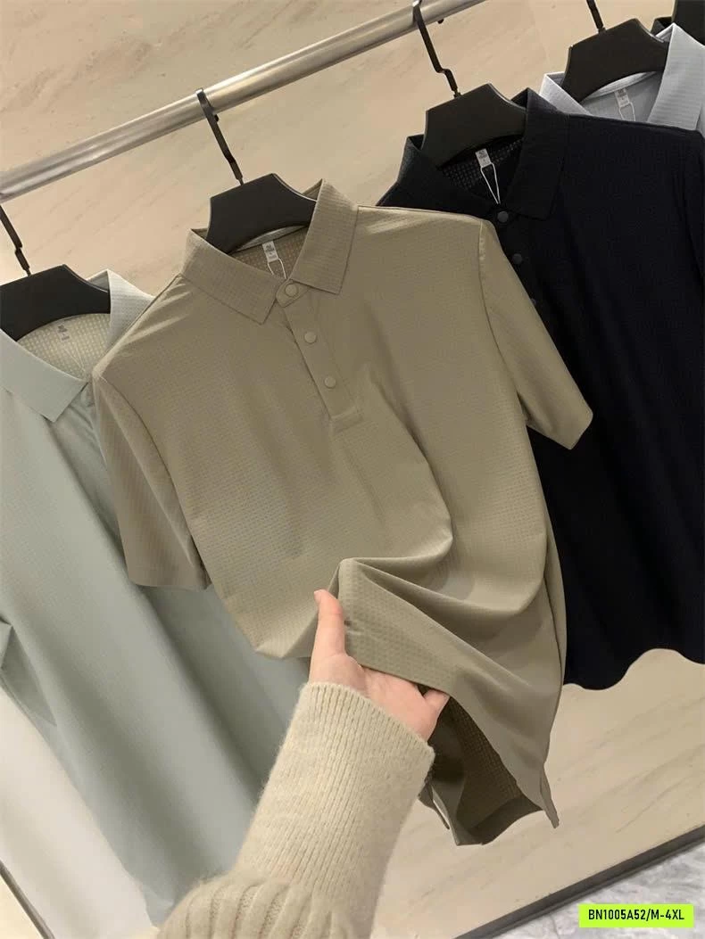 POLO BĂNG LỤA KO ĐƯỜNG MAY NAM