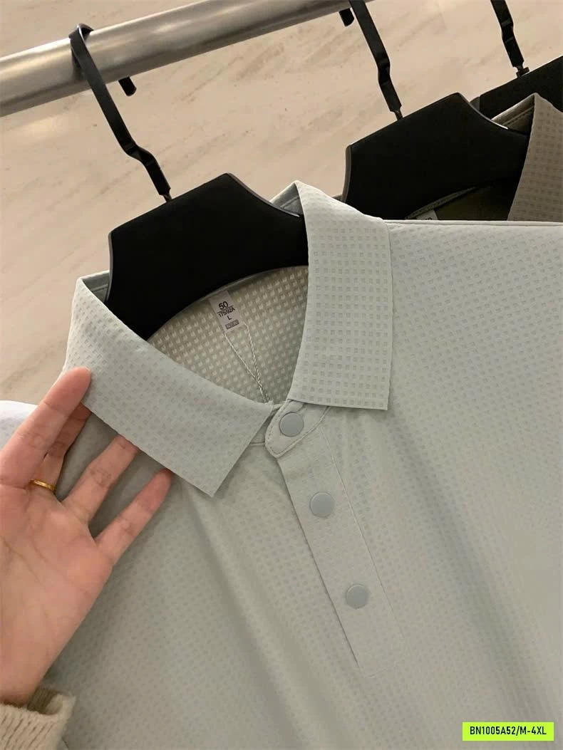 POLO BĂNG LỤA KO ĐƯỜNG MAY NAM